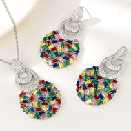 Show details for Geometric Cubic Zirconia 2 Piece Jewelry Set with Fast Delivery Show details for Geometric Cubic Zirconia 2 Piece Jewelry Set with Fast Delivery