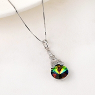 Show details for Copper or Brass Swarovski Element Pendant Necklace with Fast Shipping Show details for Copper or Brass Swarovski Element Pendant Necklace with Fast Shipping