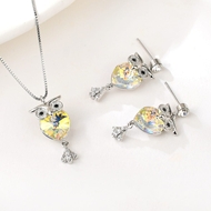 Show details for Low Cost Platinum Plated White 2 Piece Jewelry Set with Low Cost Show details for Low Cost Platinum Plated White 2 Piece Jewelry Set with Low Cost