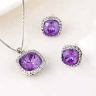 Show details for Fashion Platinum Plated 2 Piece Jewelry Set with Worldwide Shipping Show details for Fashion Platinum Plated 2 Piece Jewelry Set with Worldwide Shipping
