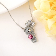 Show details for Attractive Pink Fashion Pendant Necklace For Your Occasions Show details for Attractive Pink Fashion Pendant Necklace For Your Occasions