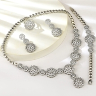 Show details for Wholesale Platinum Plated White 4 Piece Jewelry Set with No-Risk Return Show details for Wholesale Platinum Plated White 4 Piece Jewelry Set with No-Risk Return