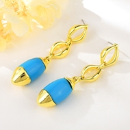 Picture of New Resin Gold Plated Dangle Earrings