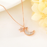 Show details for Buy Rose Gold Plated Moon Pendant Necklace with Wow Elements Show details for Buy Rose Gold Plated Moon Pendant Necklace with Wow Elements