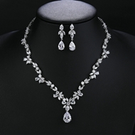 Picture of Trendy Platinum Plated Luxury 2 Piece Jewelry Set with No-Risk Refund