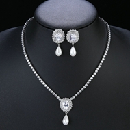 Picture of Recommended Platinum Plated Flowers & Plants 2 Piece Jewelry Set from Top Designer