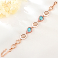 Picture of Beautiful Artificial Crystal Zinc Alloy Fashion Bangle