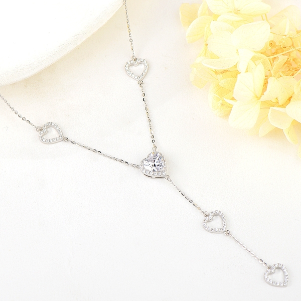 Picture of 925 Sterling Silver Cubic Zirconia Pendant Necklace from Certified Factory