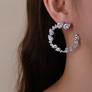 Picture of Fancy Flowers & Plants White Dangle Earrings