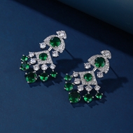 Picture of Trendy Platinum Plated Luxury Dangle Earrings Online Only