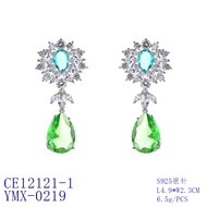 Picture of Famous Flowers & Plants Platinum Plated Dangle Earrings