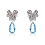 Picture of Luxury Cubic Zirconia Dangle Earrings with Low MOQ