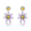 Show details for Need-Now Purple Cubic Zirconia Dangle Earrings from Editor Picks