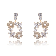 Picture of Good Cubic Zirconia Party Dangle Earrings