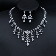 Show details for Cheap Copper or Brass Platinum Plated 2 Piece Jewelry Set From Reliable Factory Show details for Cheap Copper or Brass Platinum Plated 2 Piece Jewelry Set From Reliable Factory