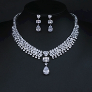 Show details for Eye-Catching White Geometric 2 Piece Jewelry Set from Reliable Manufacturer Show details for Eye-Catching White Geometric 2 Piece Jewelry Set from Reliable Manufacturer