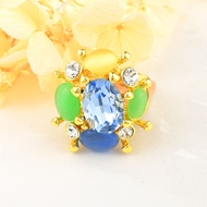 Picture of Low Cost Gold Plated Blue Fashion Ring with Low Cost