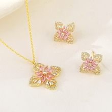 Show details for Copper or Brass Cubic Zirconia 2 Piece Jewelry Set at Great Low Price