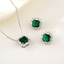 Show details for Shop Platinum Plated Green 2 Piece Jewelry Set with Wow Elements