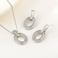 Show details for Party Platinum Plated 2 Piece Jewelry Set of Original Design Show details for Party Platinum Plated 2 Piece Jewelry Set of Original Design