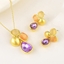 Show details for Shop Gold Plated Purple 2 Piece Jewelry Set with Wow Elements