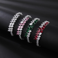 Picture of Funky Flowers & Plants Cubic Zirconia Fashion Bracelet