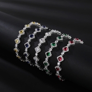 Picture of Brand New Yellow Cubic Zirconia Fashion Bracelet with Full Guarantee