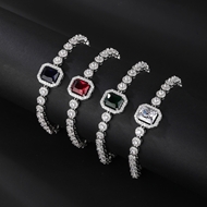 Picture of Featured Red Platinum Plated Fashion Bracelet with Full Guarantee