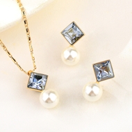 Show details for Delicate Swarovski Element Copper or Brass 2 Piece Jewelry Set Show details for Delicate Swarovski Element Copper or Brass 2 Piece Jewelry Set