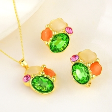Show details for Zinc Alloy Artificial Crystal 2 Piece Jewelry Set at Great Low Price