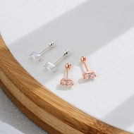 Picture of Reasonably Priced 925 Sterling Silver Rose Gold Plated Dangle Earrings from Reliable Manufacturer