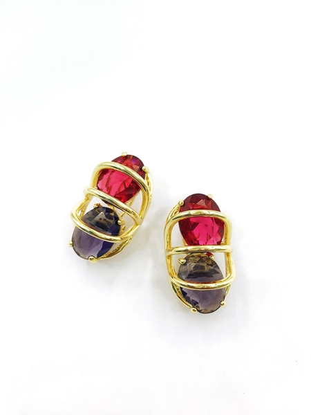 Picture of Charming Colorful Medium Clip On Earrings