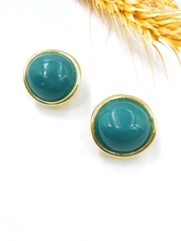 Show details for Fashion Resin Green Clip On Earrings