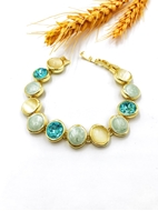 Show details for Purchase Blue Gold Plated Fashion Bracelet with Fast Delivery Show details for Purchase Blue Gold Plated Fashion Bracelet with Fast Delivery