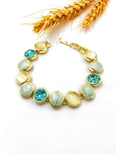 Show details for Purchase Blue Gold Plated Fashion Bracelet with Fast Delivery