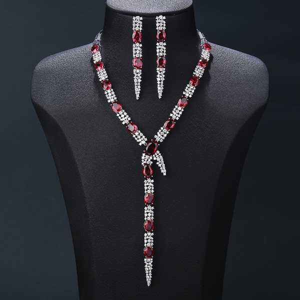 Picture of Pretty Cubic Zirconia Gold Plated 2 Piece Jewelry Set