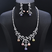 Show details for Gold Plated Cubic Zirconia 2 Piece Jewelry Set from Certified Factory