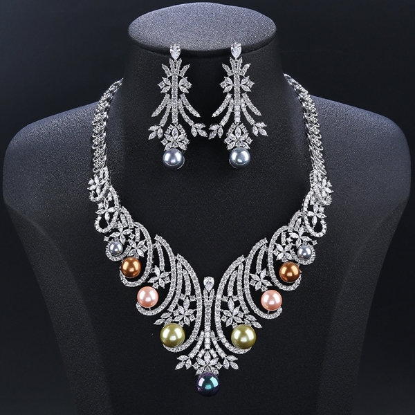 Picture of Good Cubic Zirconia Party 2 Piece Jewelry Set