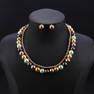 Show details for Amazing Artificial Pearl Colorful 2 Piece Jewelry Set Show details for Amazing Artificial Pearl Colorful 2 Piece Jewelry Set
