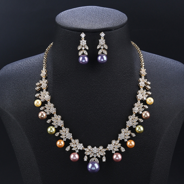 Picture of Simple Cubic Zirconia 2 Piece Jewelry Set with Worldwide Shipping