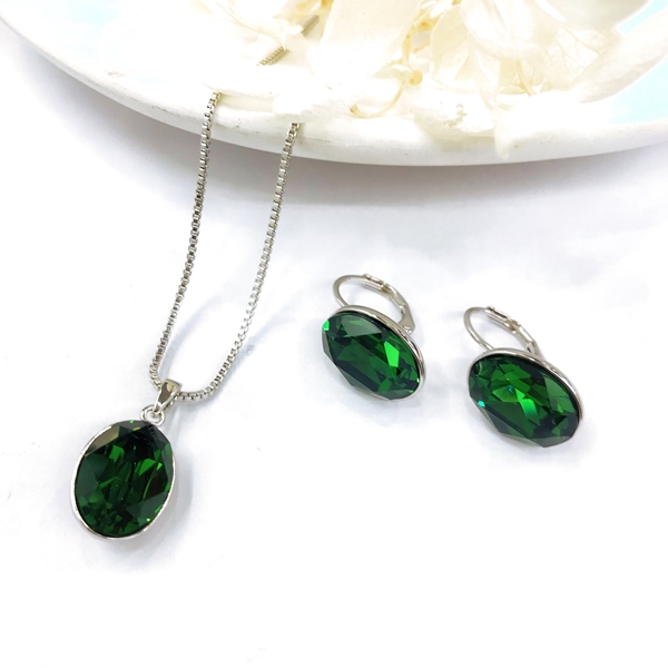 Picture of Staple Swarovski Element Colorful 2 Piece Jewelry Set