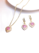 Show details for Purchase Colorful Cubic Zirconia 2 Piece Jewelry Set Exclusive Online