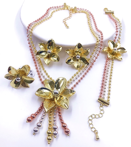Picture of New Season Colorful Zinc Alloy 4 Piece Jewelry Set with SGS/ISO Certification