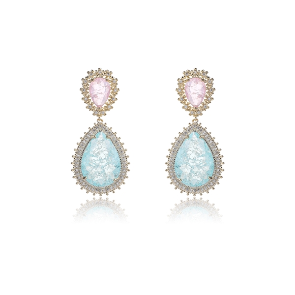 Picture of Irresistible Colorful Copper or Brass Chandelier Earrings For Your Occasions