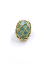 Show details for Distinctive Gold Plated Resin Fashion Ring with Low MOQ