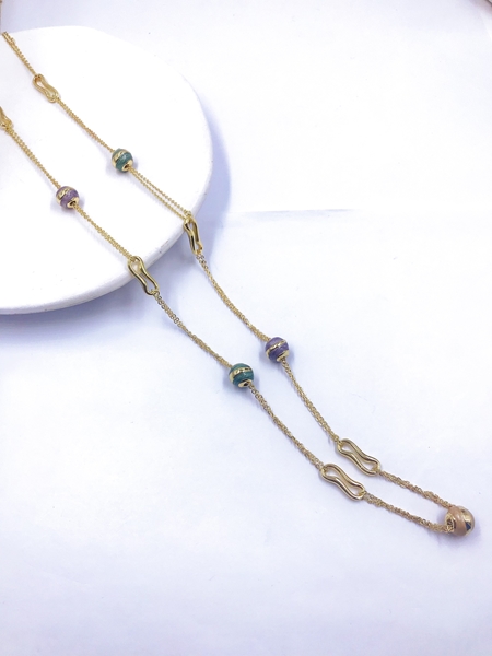 Picture of Eye-Catching Colorful Enamel Long Chain Necklace