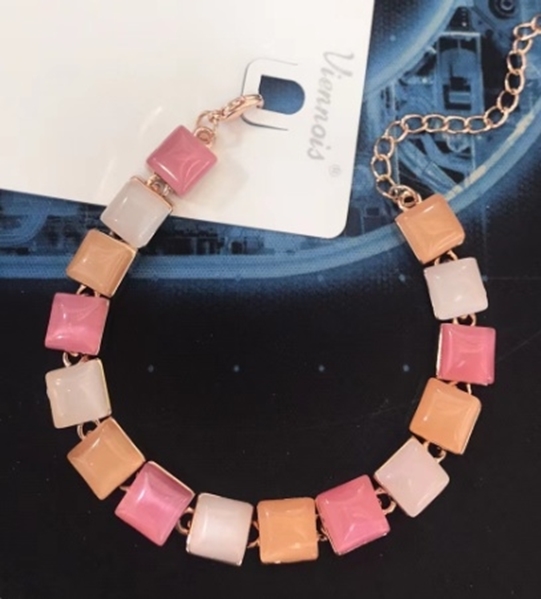 Picture of Rose Gold Plated Colorful Bracelets & Bangle As a Gift