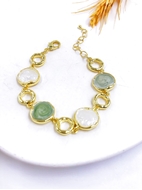 Show details for Pretty Enamel Gold Plated Fashion Bracelet