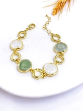 Show details for Pretty Enamel Gold Plated Fashion Bracelet